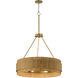 Satori 6 Light 30.75 inch Natural Aged Brass Drum Pendant Ceiling Light