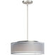 Prime LED 16 inch Oil Rubbed Bronze Single Pendant Ceiling Light in Oatmeal Linen