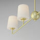 Bristol 4 Light 48 inch Satin Brass Linear Pendant Ceiling Light
