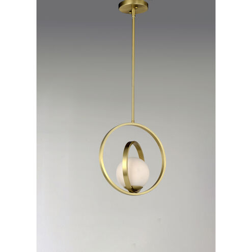 Coronet 1 Light 12 inch Satin Brass Single Pendant Ceiling Light