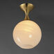 Neve 1 Light 9 inch Natural Aged Brass Semi-Flush Mount Ceiling Light