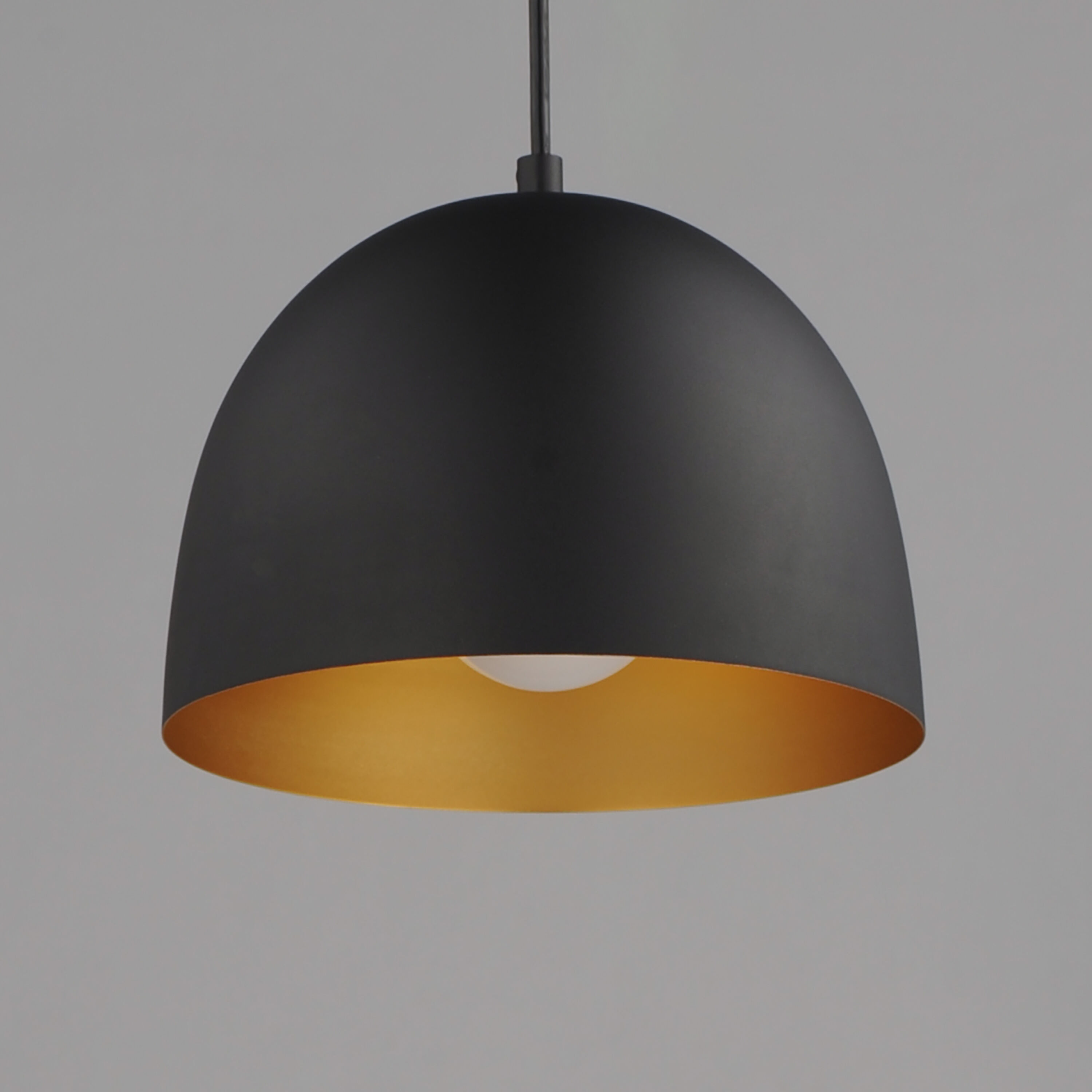 Tova 1 Light 9 inch Black and Gold Single Pendant Ceiling Light