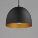 Tova 1 Light 9 inch Black and Gold Single Pendant Ceiling Light