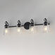 Jackson Hole 4 Light 33 inch Black Bath Vanity Wall Light in Clear