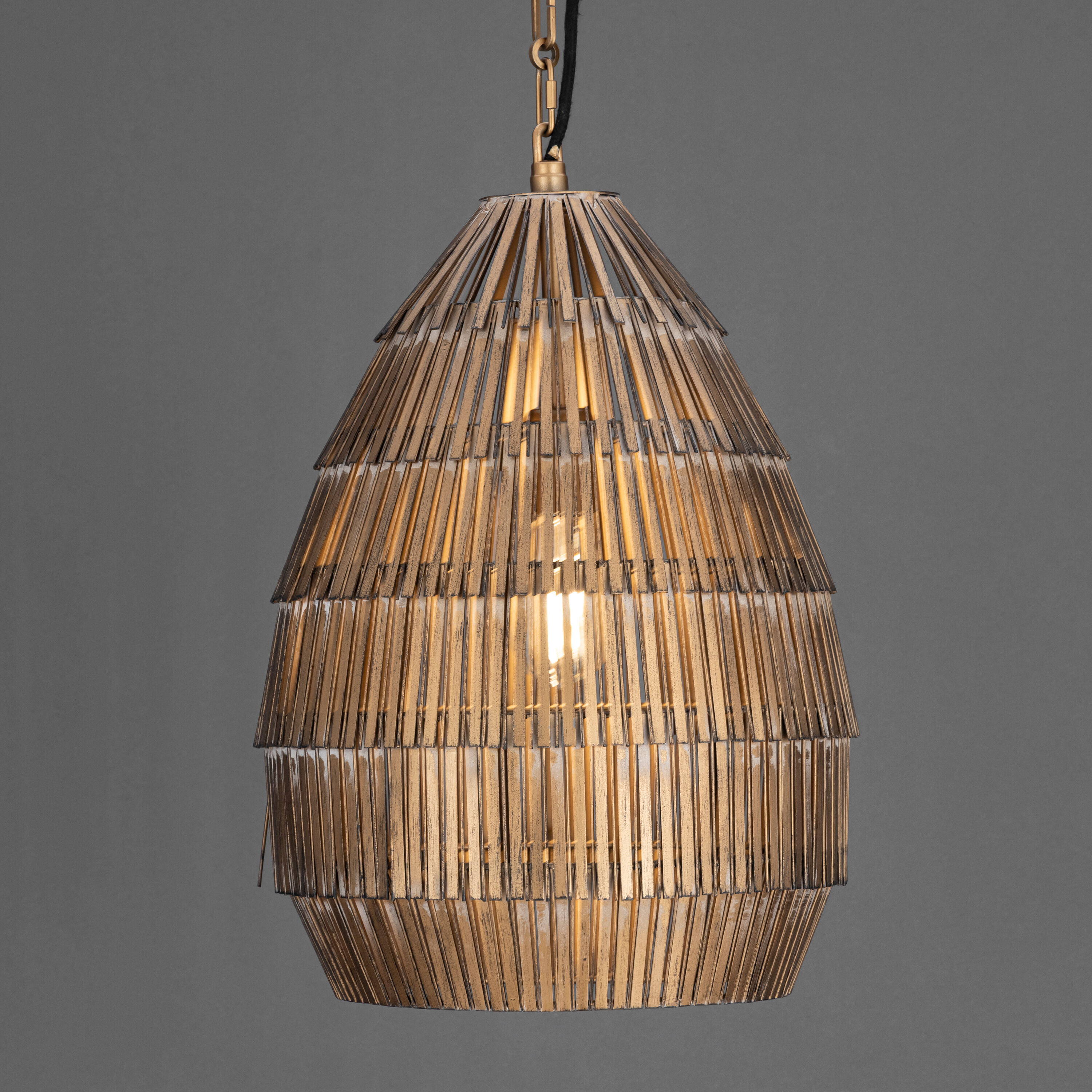Gilda Single Pendant Ceiling Light in Antique Brass