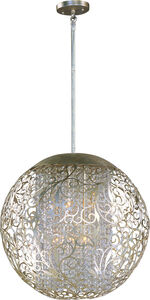 Arabesque 9 Light 23 inch Golden Silver Single Pendant Ceiling Light in 50, Beveled Crystal, G9 Frost Xenon