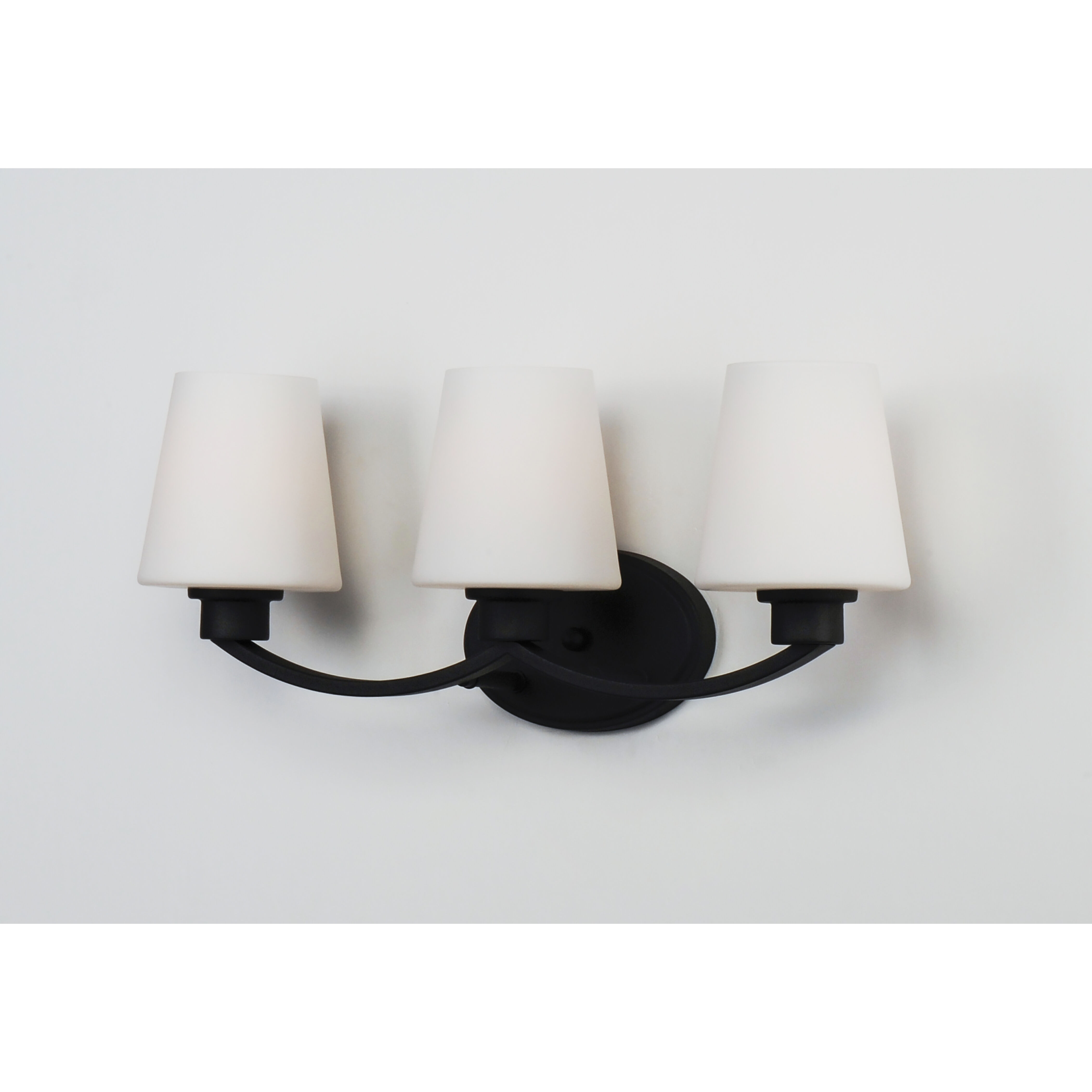 Shelter 3 Light 22 inch Black Bath Vanity Wall Light