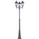 Poles 3 Light 100 inch Black Outdoor Pole/Post Mount