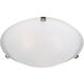 Malaga 2 Light 12.5 inch Satin Nickel Flush Mount Ceiling Light in Frosted