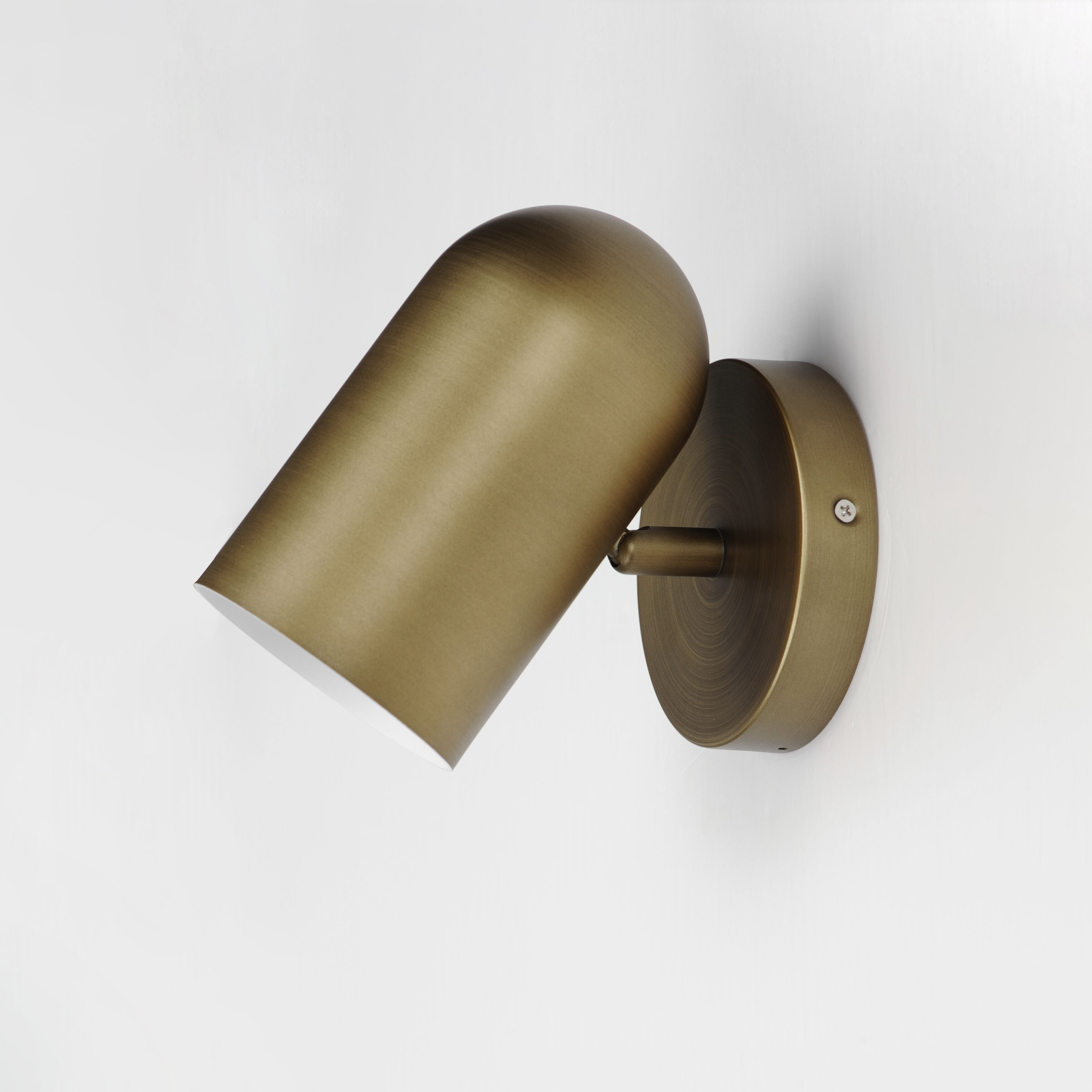 Spot Light LED 7 inch Natural Aged Brass Outdoor Wall Mount