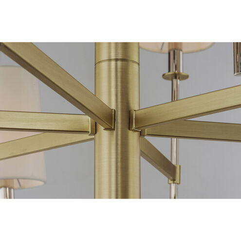 Uptown 5 Light 26 inch Satin Brass/Polished Nickel Chandelier Ceiling Light