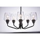 Goblet 5 Light 23 inch Black and Satin Nickel Chandelier Ceiling Light