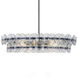 Loren 8 Light 42 inch Gunmetal Multi-Tier Chandelier Ceiling Light in Textured Clear