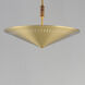 Helsinki 3 Light 20 inch Natural Aged Brass Single Pendant Ceiling Light