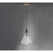 Abbott 1 Light 12.5 inch Weathered Oak and Antique Brass Single Pendant Ceiling Light