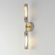 Regent LED 24 inch Light French Gray and Natural Aged Brass Bath Vanity Wall Light
