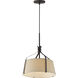 Bandera 1 Light 14.5 inch Dark Bronze Single Pendant Ceiling Light