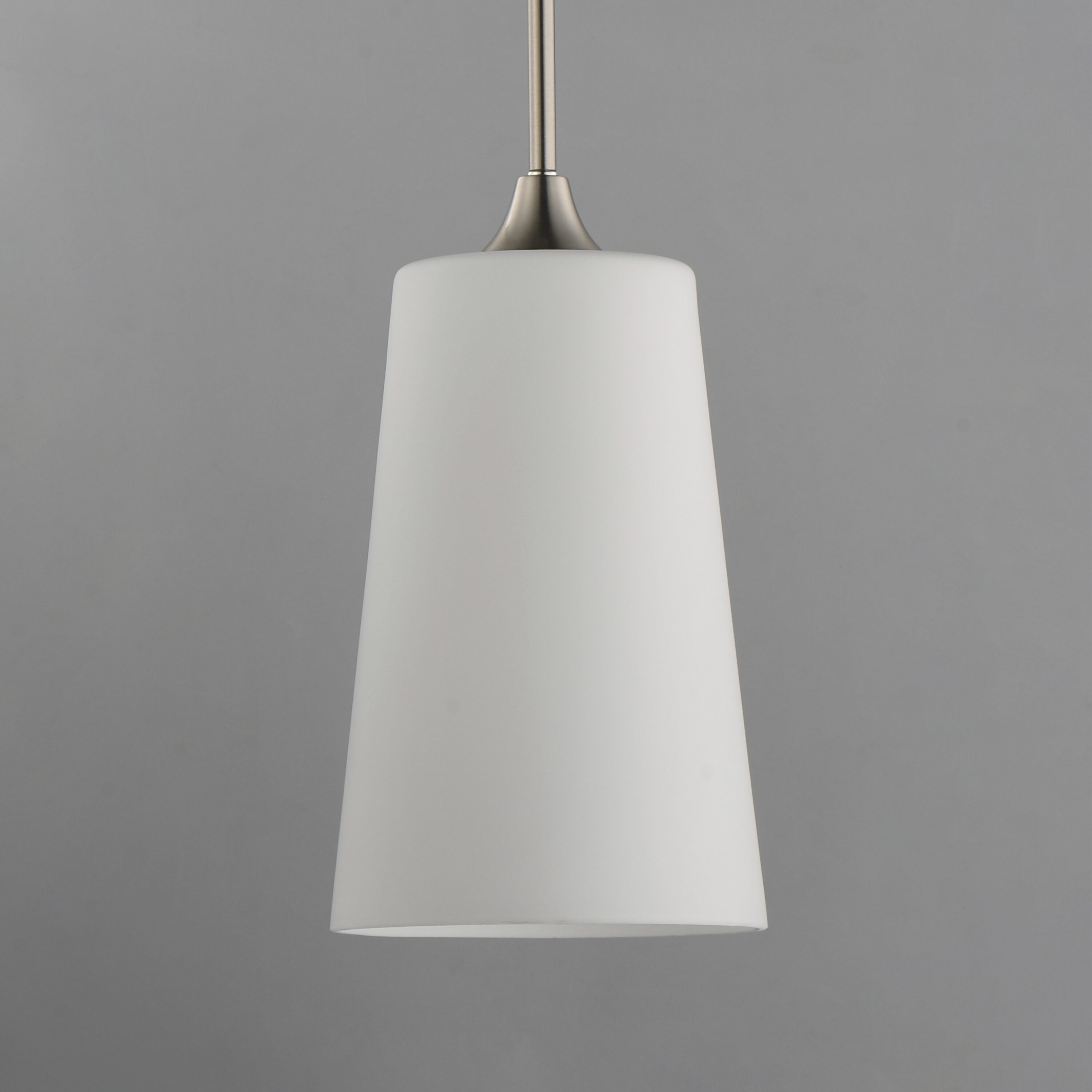 Hudson 1 Light 7.75 inch Satin Nickel Single Pendant Ceiling Light in Satin White