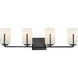 Dart 4 Light 29.75 inch Black Bath Vanity Wall Light