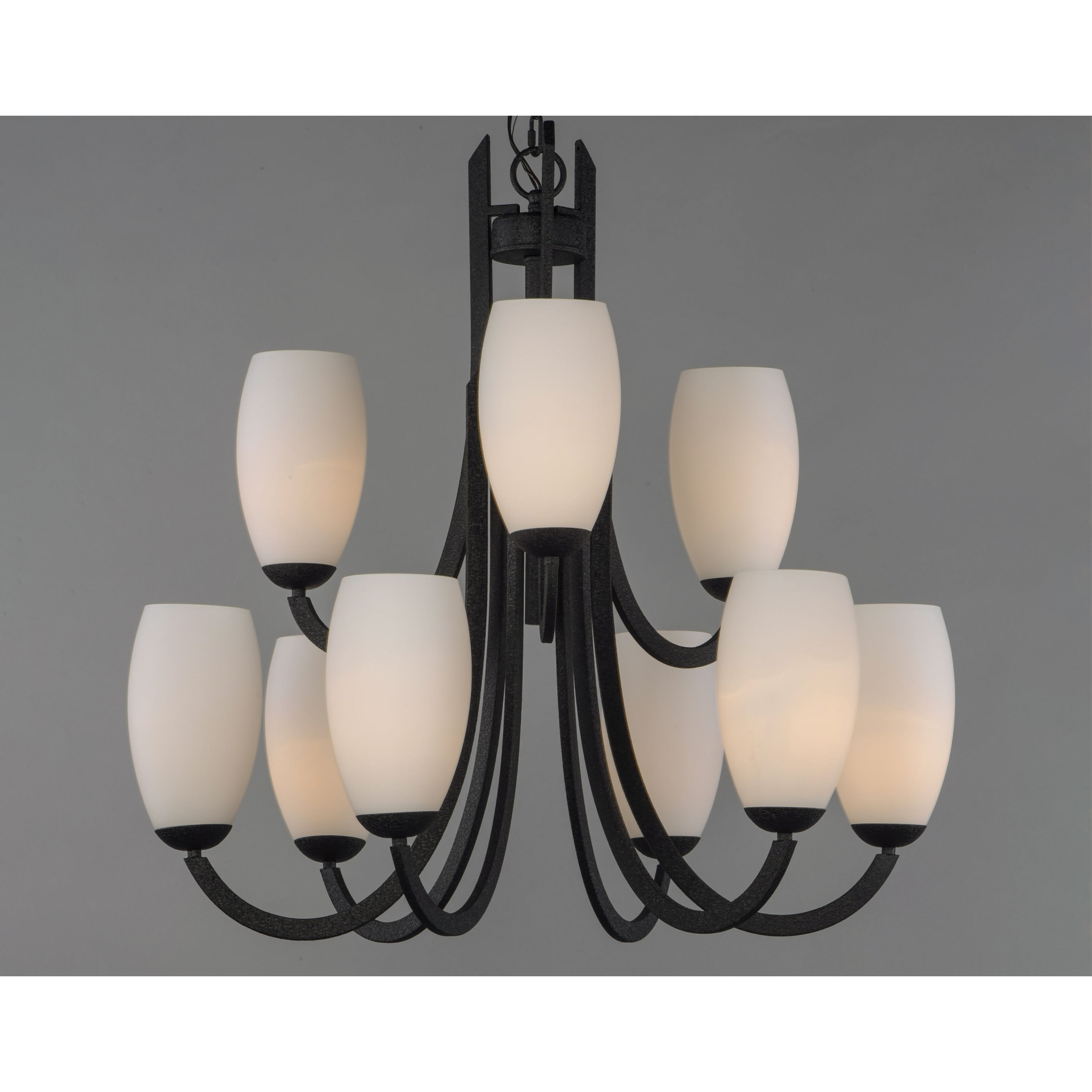 Taylor 9 Light 31.5 inch Textured Black Chandelier Ceiling Light