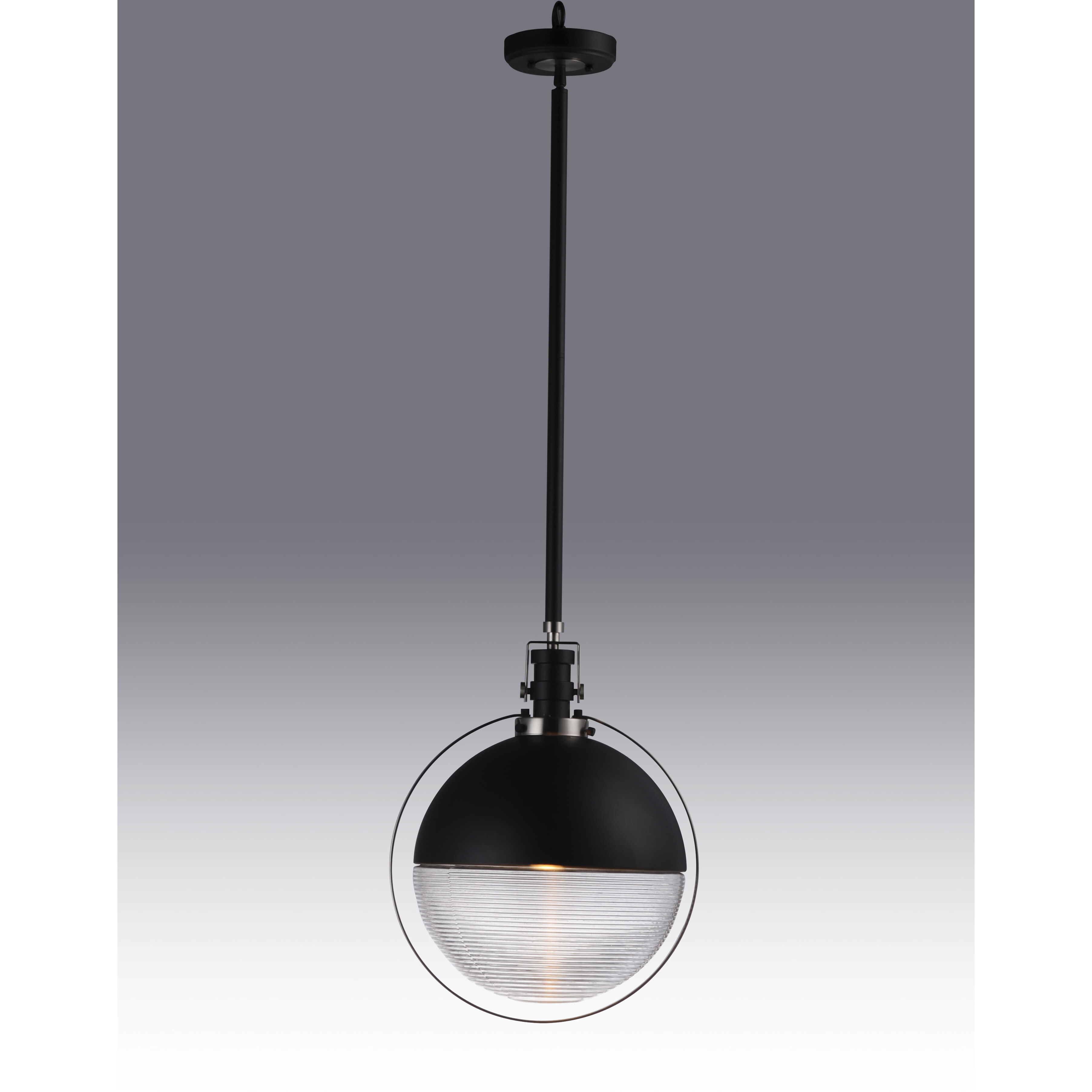 Axiom LED 12.25 inch Black/Satin Nickel Single Pendant Ceiling Light
