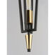 Wings 1 Light 4.75 inch Black and Satin Brass Single Pendant Ceiling Light