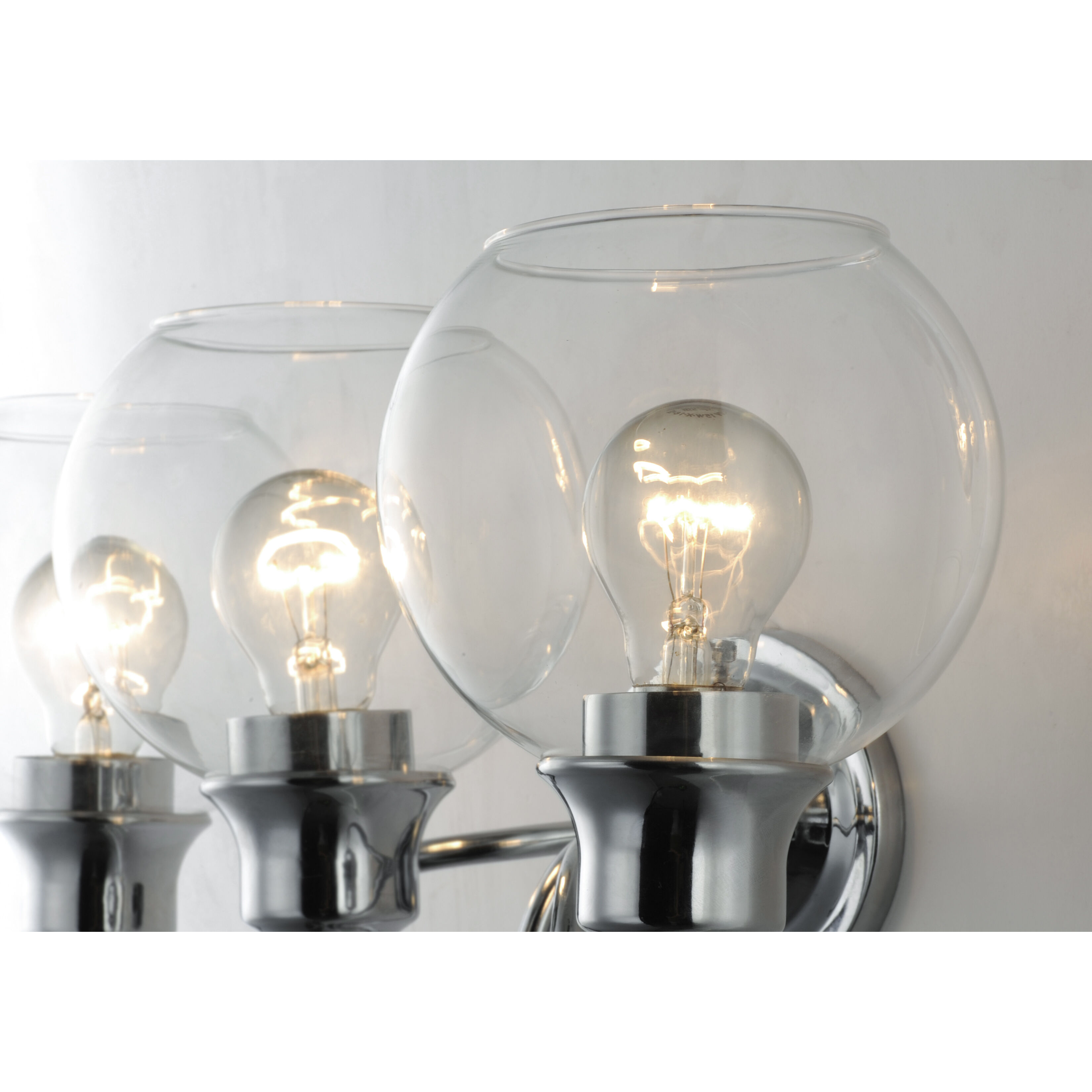 Ballord 4 Light 31 inch Polished Chrome Bath Vanity Wall Light in Clear