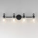 Jackson Hole 4 Light 33 inch Black Bath Vanity Light Wall Light in Clear