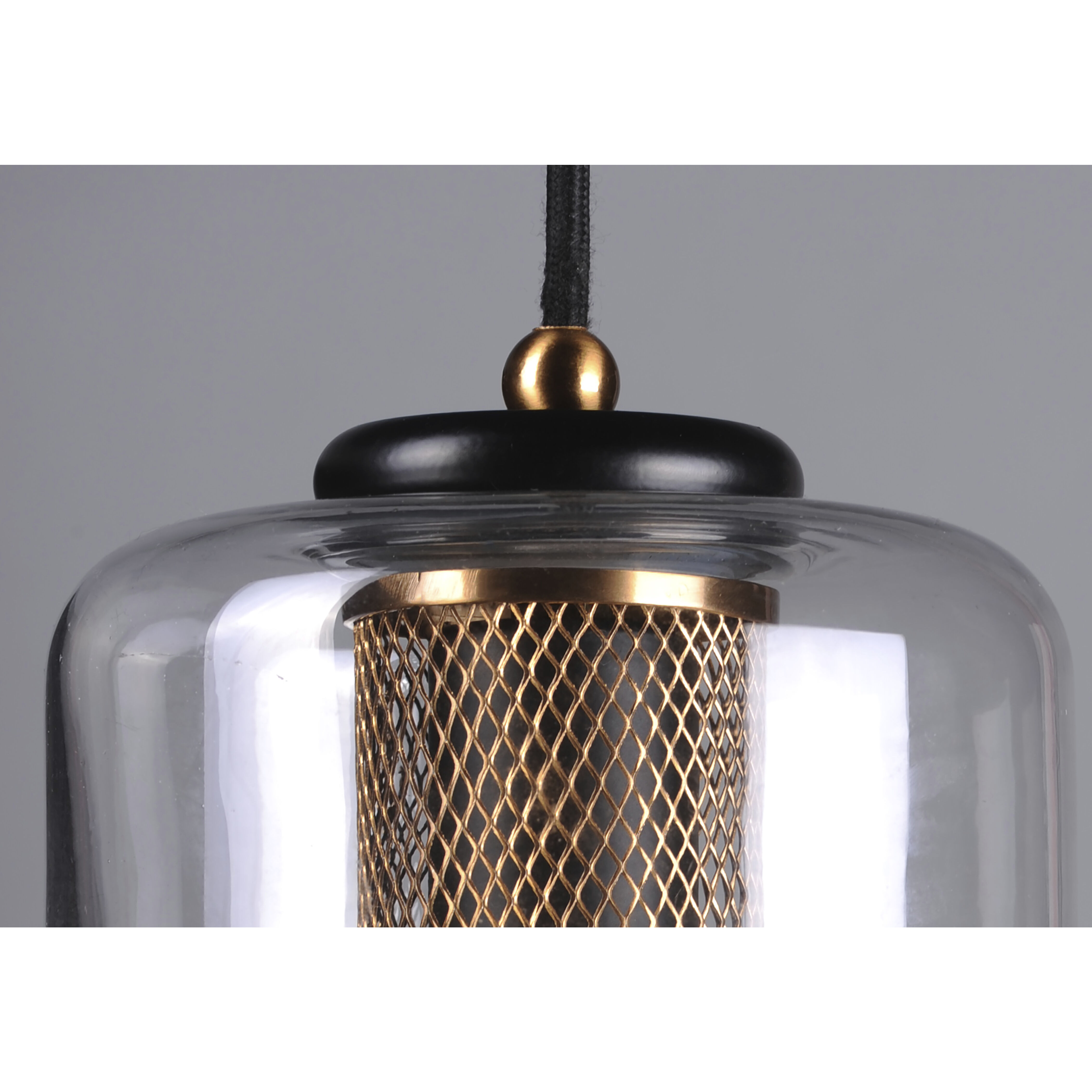 Firefly 1 Light 6 inch Black/Satin Brass Single Pendant Ceiling Light