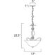Basix 3 Light 17 inch Satin Nickel Invert Bowl Pendant Ceiling Light