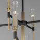 Flambeau LED 48 inch Black and Antique Brass Chandelier Ceiling Light