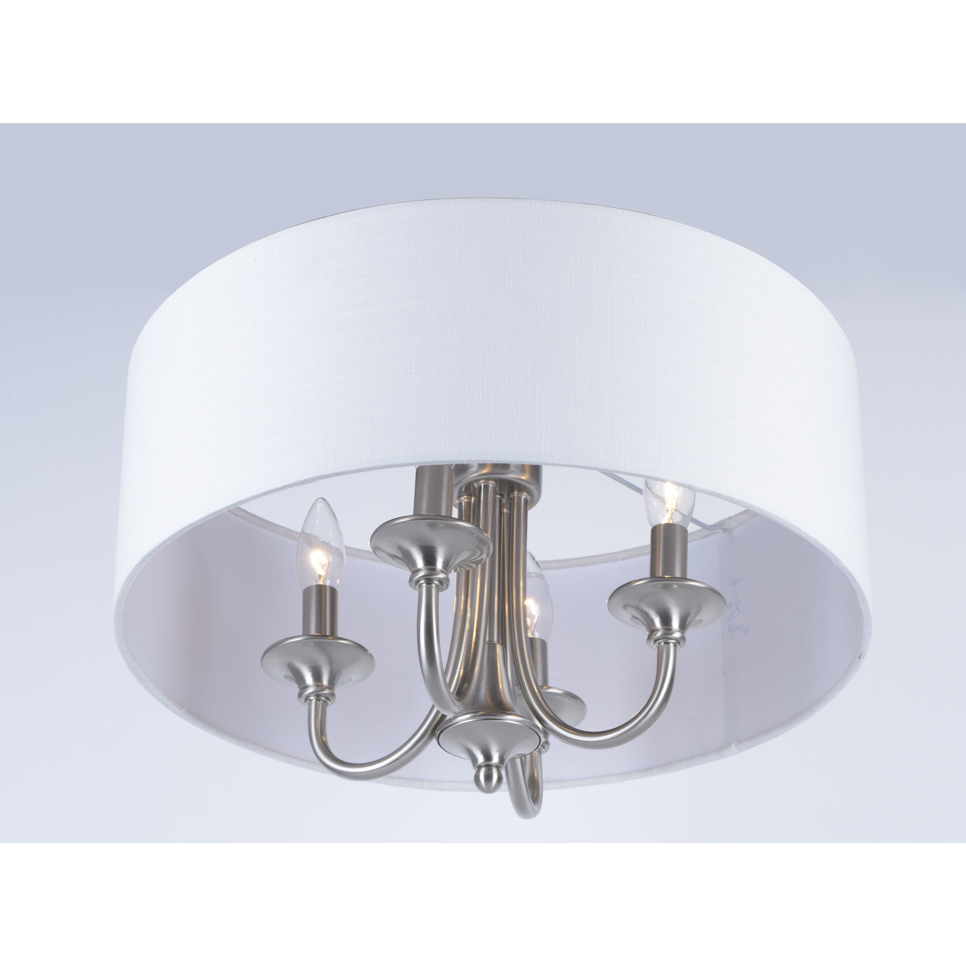 Bongo 4 Light 18 inch Satin Nickel Semi-Flush Mount Ceiling Light