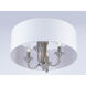 Bongo 4 Light 18 inch Satin Nickel Semi-Flush Mount Ceiling Light