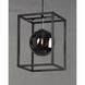 Fluid LED 9.75 inch Black and Polished Chrome Single Pendant Ceiling Light in Mirror Smoke