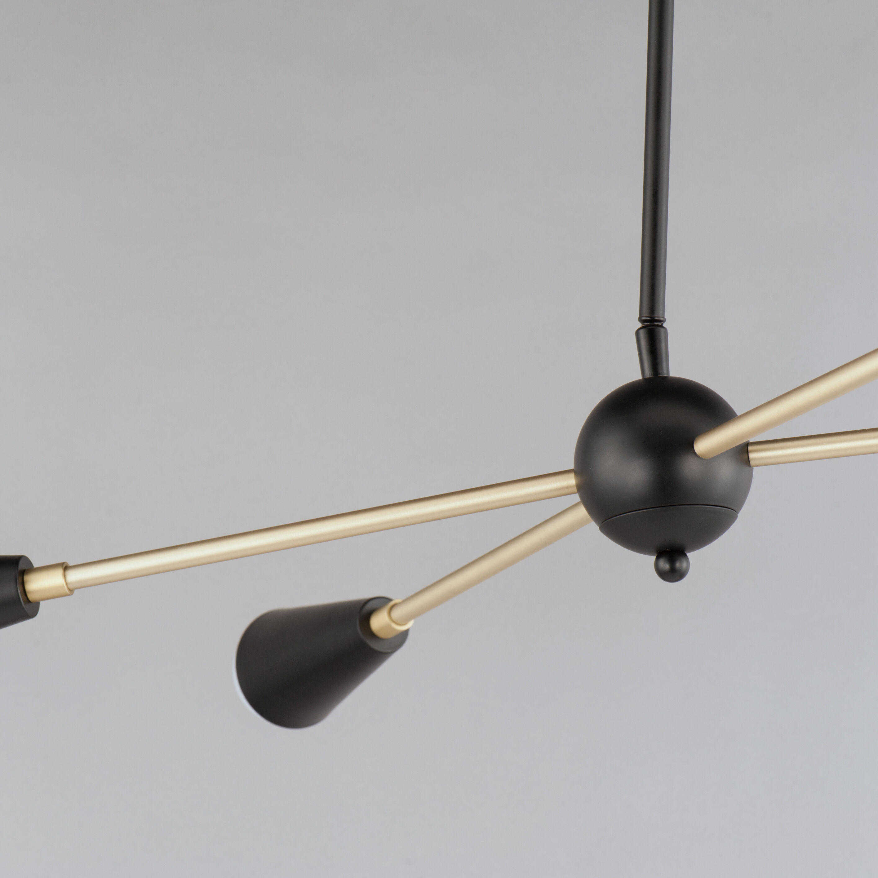 Lovell 4 Light 16.25 inch Black/Satin Brass Multi-Light Pendant Ceiling Light