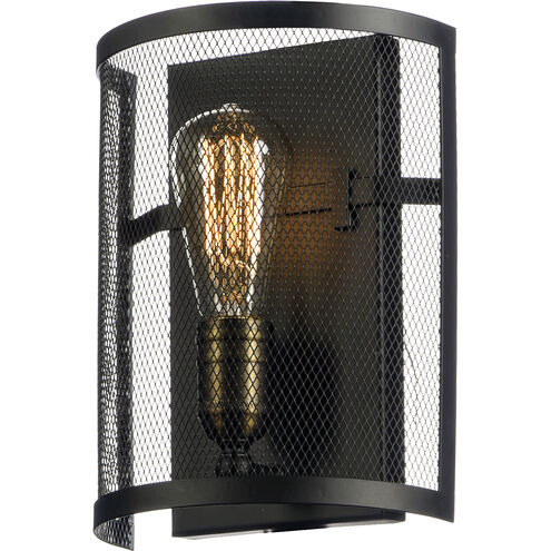 Palladium 1 Light 8 inch Black/Natural Aged Brass ADA Wall Sconce Wall Light in Medium Base Incandescent