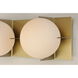 Finn 5 Light 43.5 inch Satin Brass and Brushed Platinum Bath Vanity Wall Light
