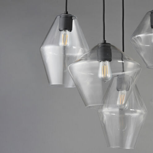 Geode 8 Light 17.5 inch Black Multi-Light Pendant Ceiling Light