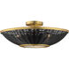 Rattan 3 Light 20.25 inch Natural Aged Brass Wall Sconce Wall Light