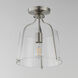 Bellmore 1 Light 11 inch Satin Nickel Semi-Flush Mount Ceiling Light