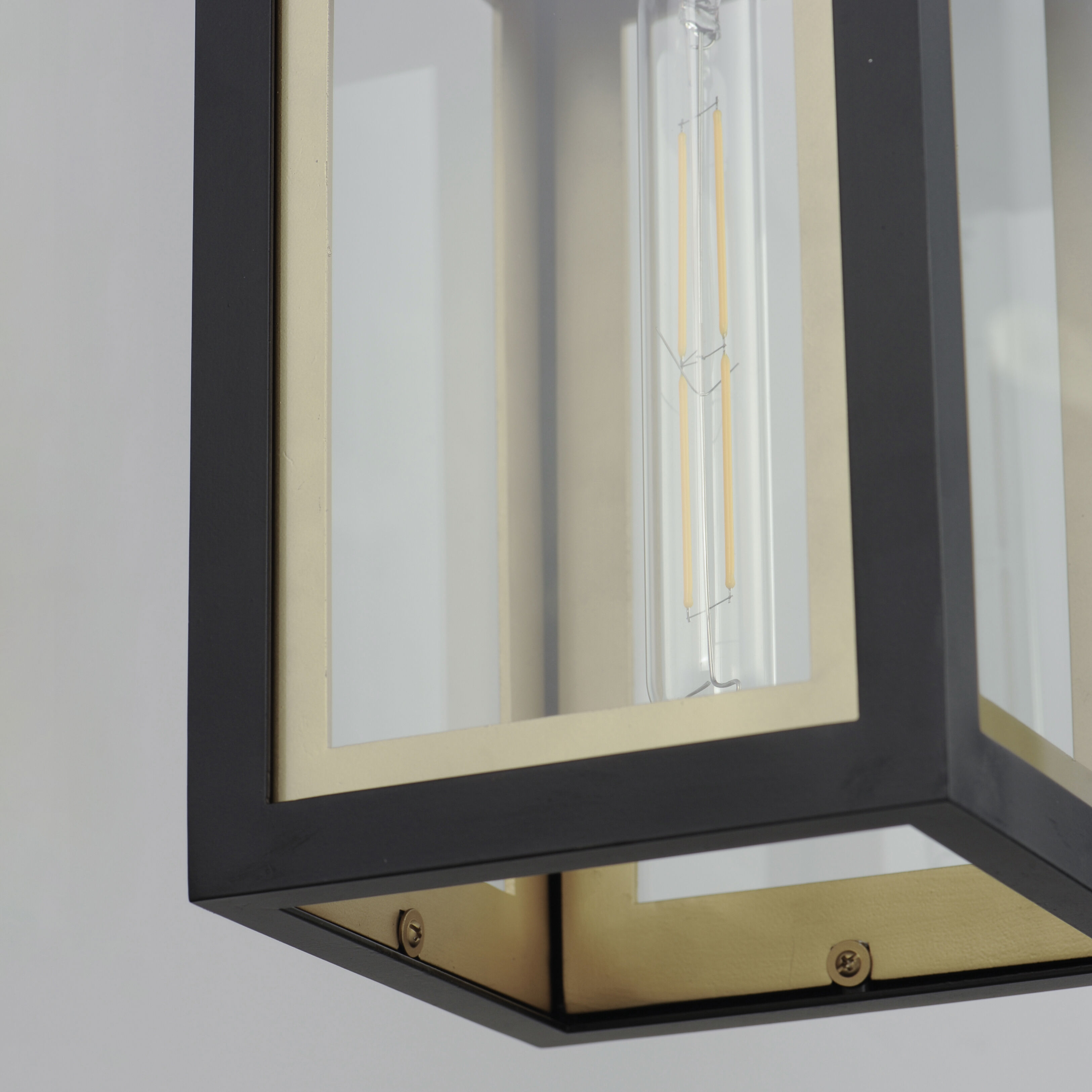 Neoclass 1 Light 7 inch Black/Gold Outdoor Pendant