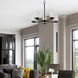 Lateral 5 Light 24 inch Black Chandelier Ceiling Light