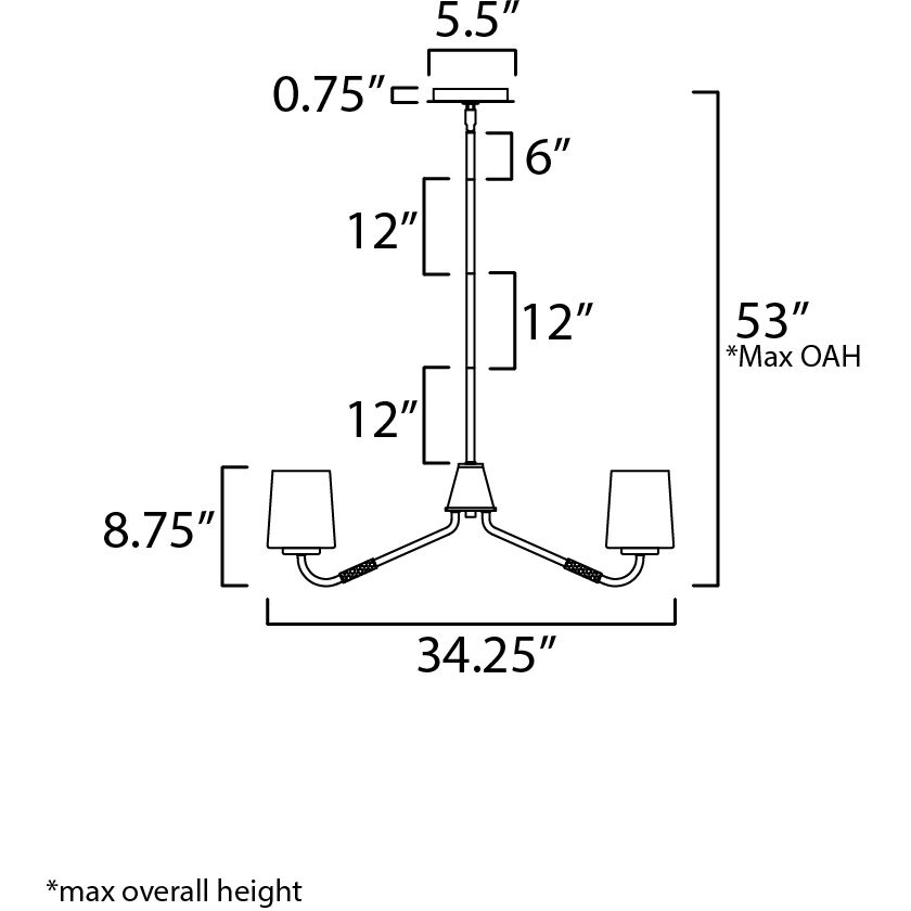 Durham 8 Light 34.25 inch Natural Aged Brass Chandelier Ceiling Light