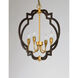 Crest 4 Light 22.25 inch Oil Rubbed Bronze and Antique Brass Chandelier Ceiling Light
