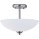 Taylor 2 Light 13 inch Satin Nickel Semi-Flush Mount Ceiling Light