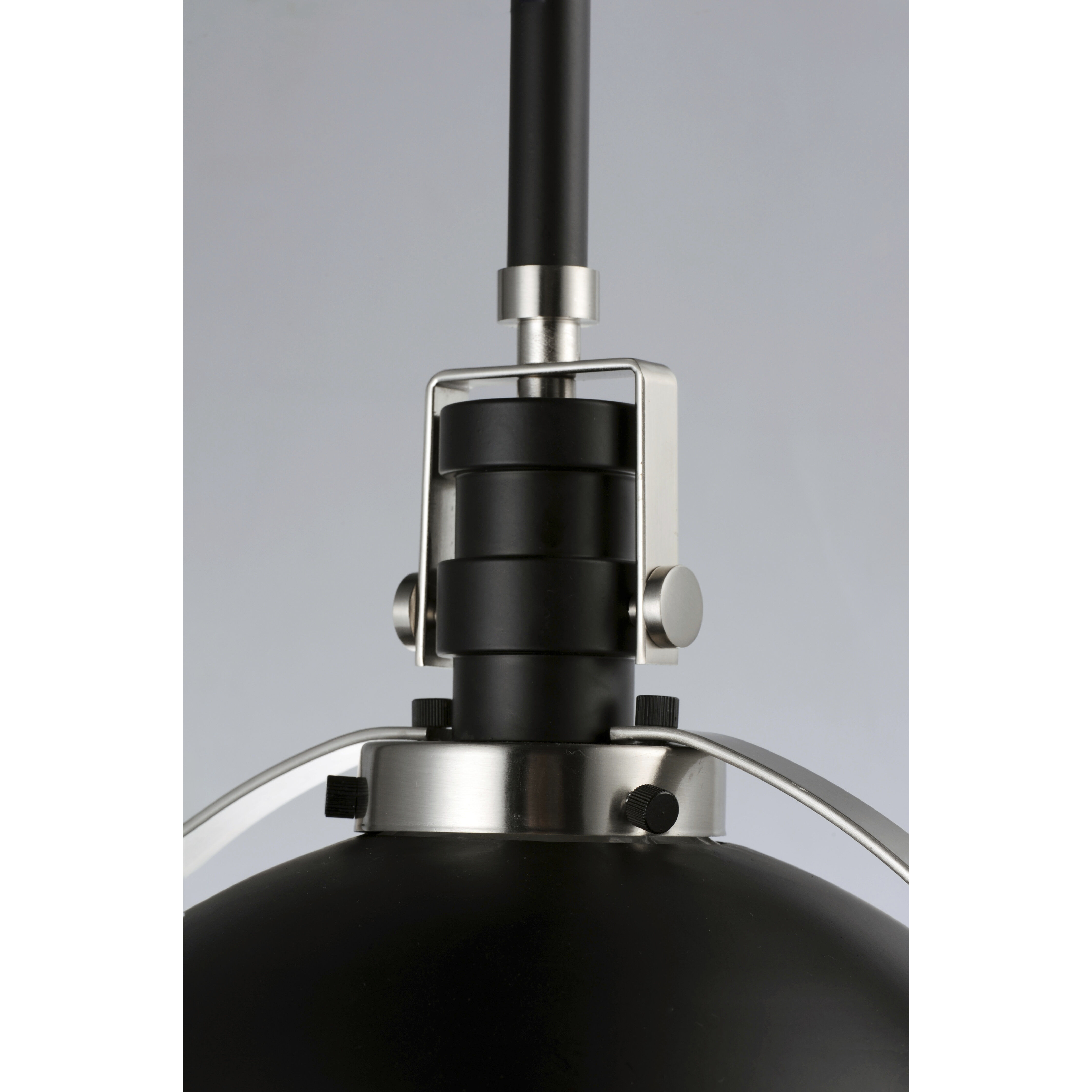Axiom LED 12.25 inch Black/Satin Nickel Single Pendant Ceiling Light