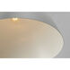 Nordic 1 Light 19 inch Tan Leather/White Single Pendant Ceiling Light in Tan Leather and White