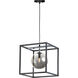 Fluid LED 11.75 inch Black and Polished Chrome Single Pendant Ceiling Light in Mirror Smoke