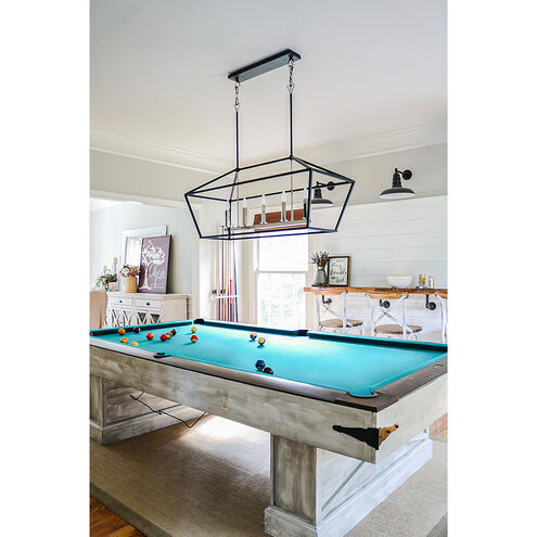 Abode 5 Light 19 inch Textured Black/Polished Nickel Single-Tier Chandelier Ceiling Light in CA Incandescent, Textured Black and Polished Nickel