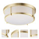 Rogue LED 13 inch Satin Brass Flush Mount Ceiling Light